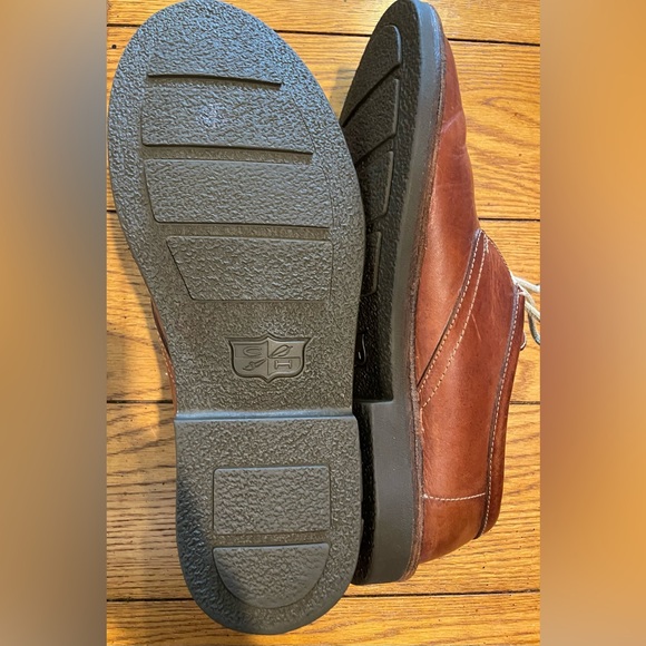 EUC Cole Haan leather loafer, cognac, size 11.5,tie closure,scuff mark pictured main image 7